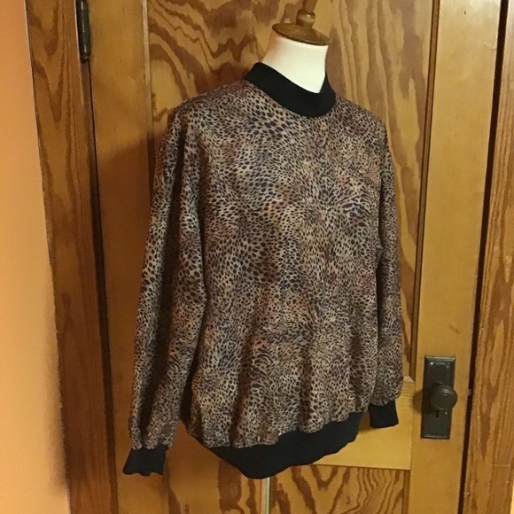 3 for 20 $ bundle Vintage 90s leopard print long sleeve top - Picture 9 of 10